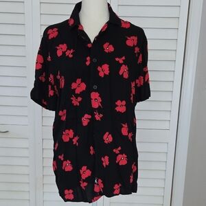 *SOLD* Hollister Button Down Shirt with Floral Design